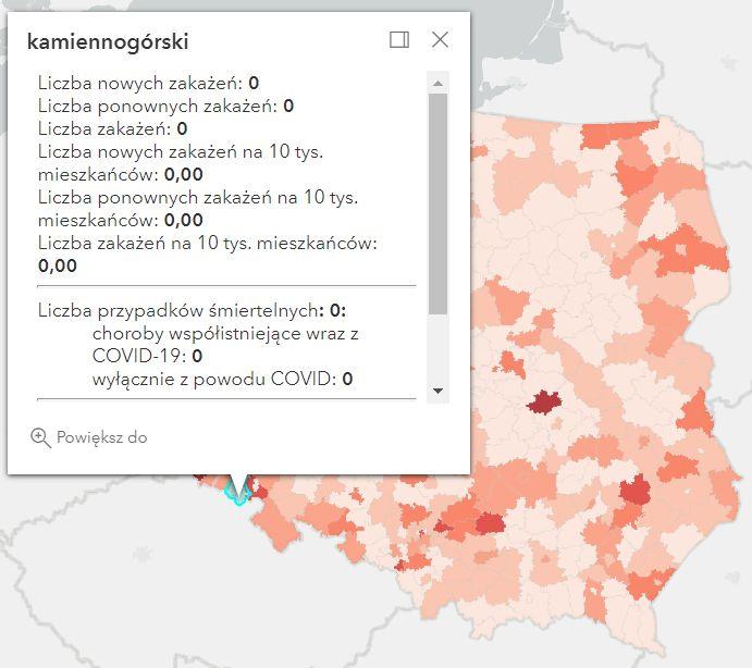 Koronawirus - statystyka - powiat kamiennogórski - 5.11.2022. 