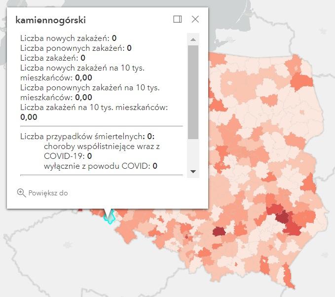 Koronawirus - statystyka - powiat kamiennogórski - 4.11.2022. 