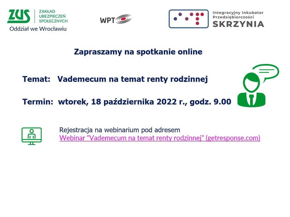 Webinar „Vademecum na temat renty rodzinnej”