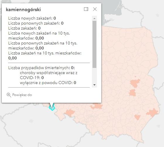 Koronawirus - statystyka - powiat kamiennogórski - 17.10.2022. 