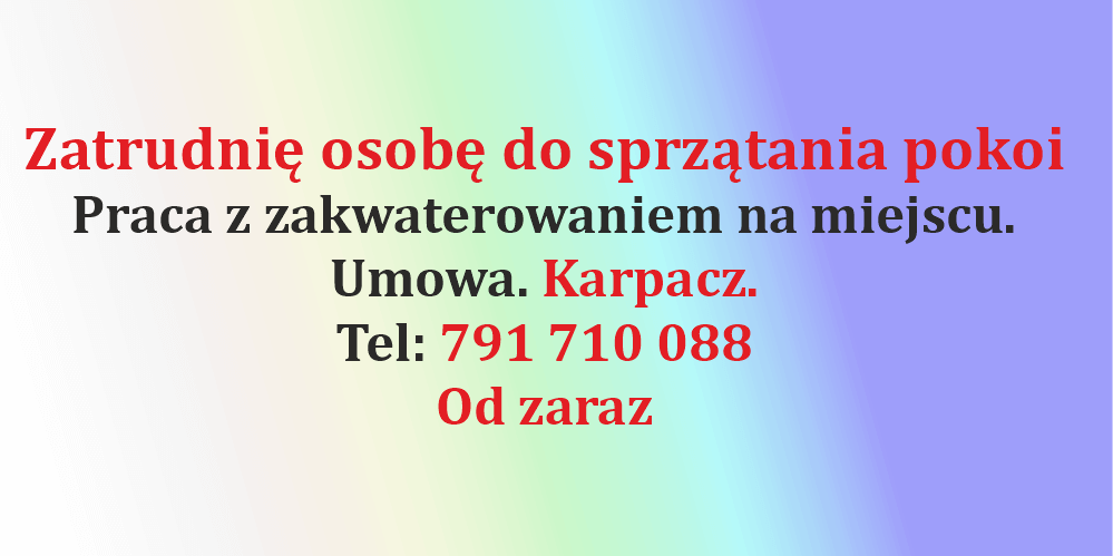 Praca w Karpaczu
