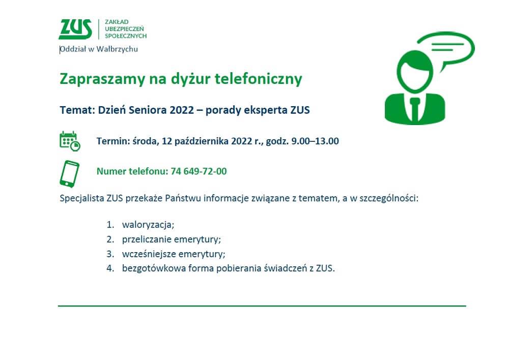 Bezpłatny dyżur telefoniczny dla seniorów