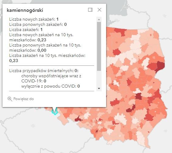 Koronawirus - statystyka - powiat kamiennogórski - 30.9.2022. 