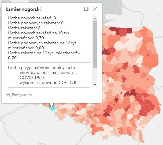 Koronawirus - statystyka - powiat kamiennogórski - 29.9.2022. 