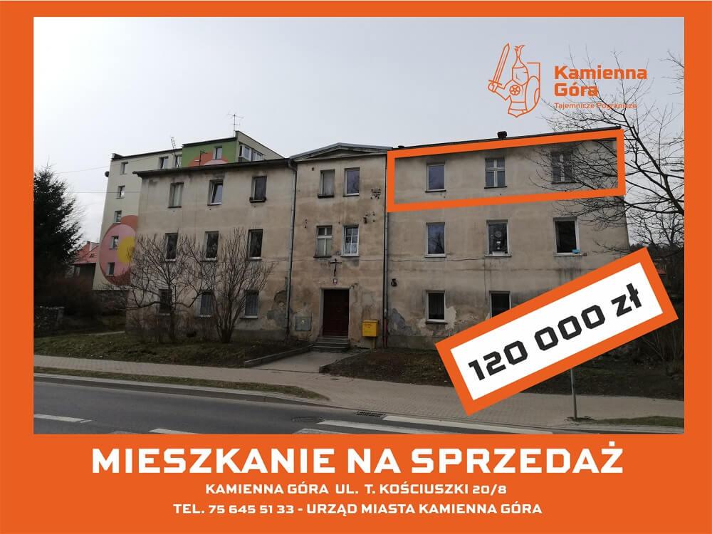 Kamienna Góra - lokal mieszkalny Kościuszki 20/8 - I przetarg