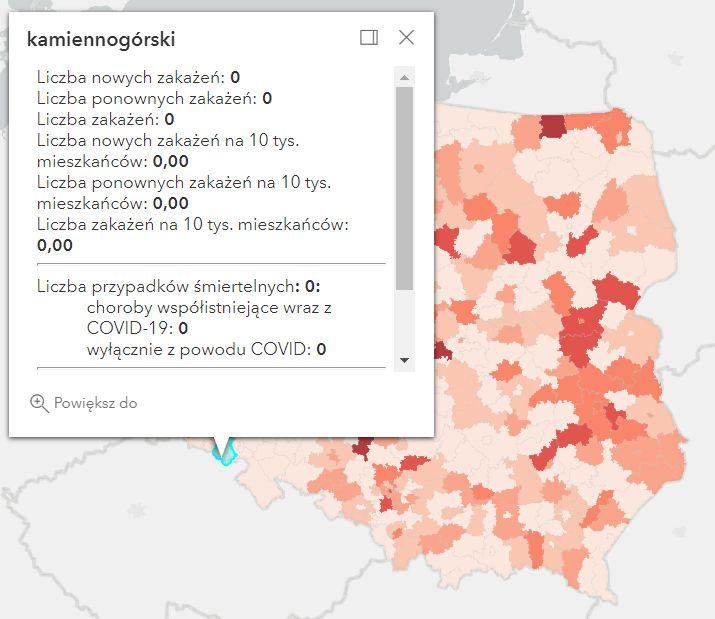 Koronawirus - statystyka - powiat kamiennogórski - 25.9.2022. 