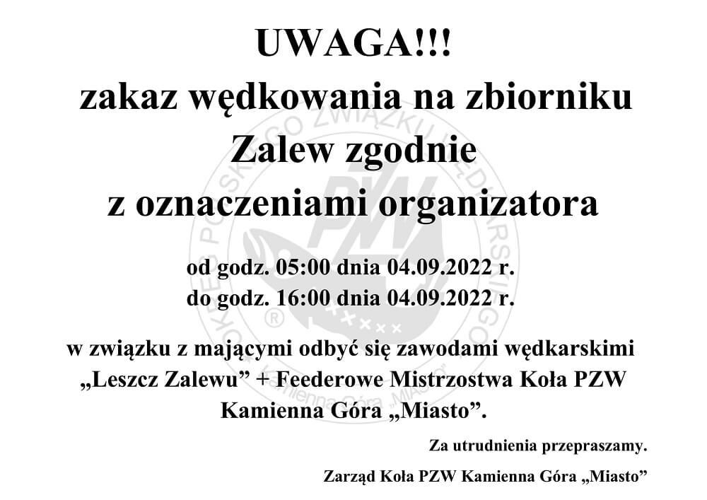 Zakaz wędkowania