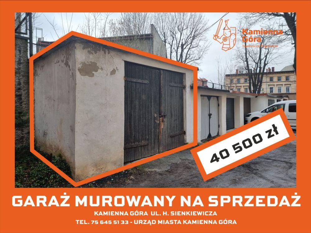 Kamienna Góra - sprzedaż - garaż ul. Sienkiewicza - I przetarg