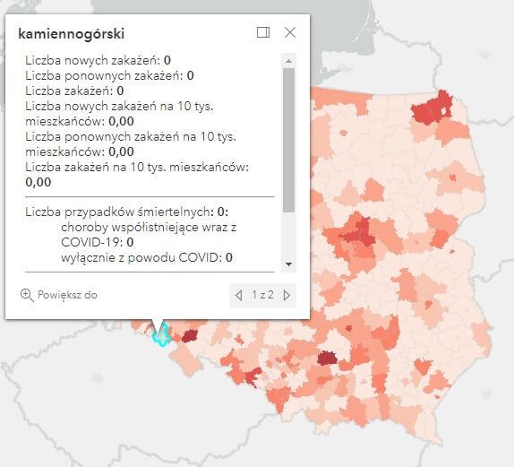 Koronawirus - statystyka - powiat kamiennogórski - 28.6.2022. 
