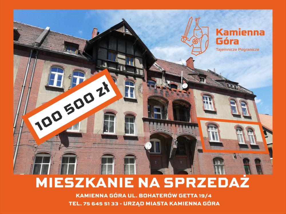Kamienna Góra - I przetarg ustny - lokal mieszkalny ul. Bohaterów Getta 19/4