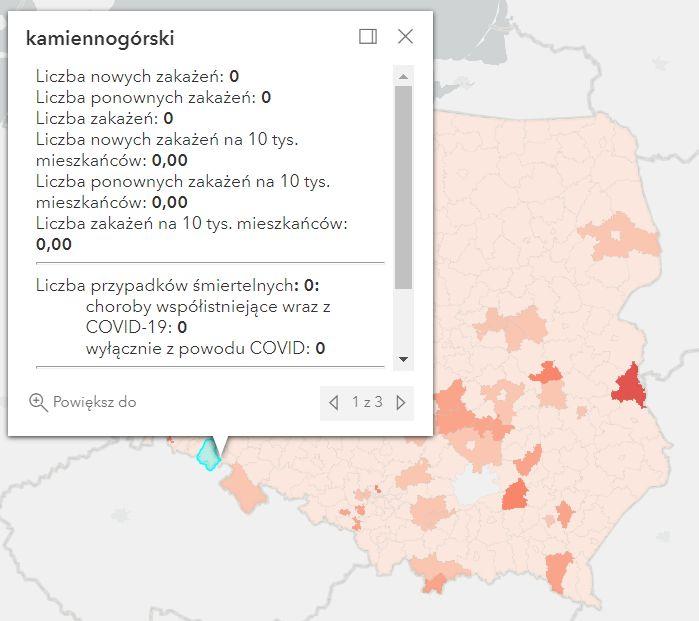 Koronawirus - statystyka - powiat kamiennogórski - 29.5.2022. 