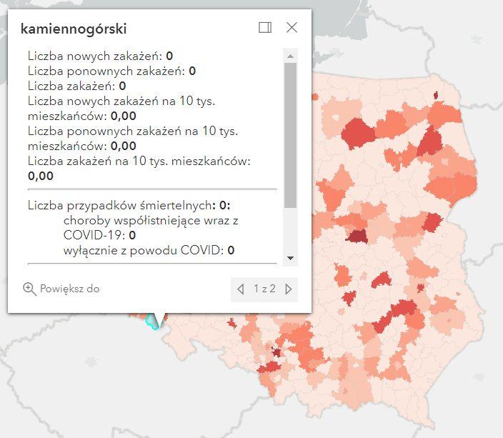 Koronawirus - statystyka - powiat kamiennogórski - 28.5.2022. 