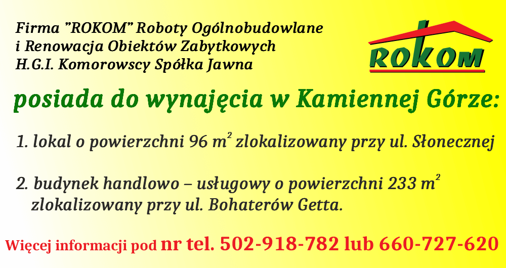 Lokale do wynajęcia