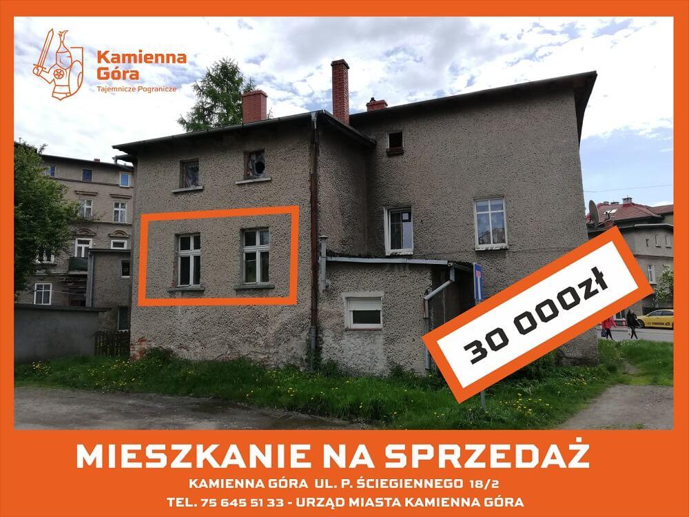 Kamienna Góra - II przetarg - lokal mieszkalny - ul. P. Ściegiennego 18/2