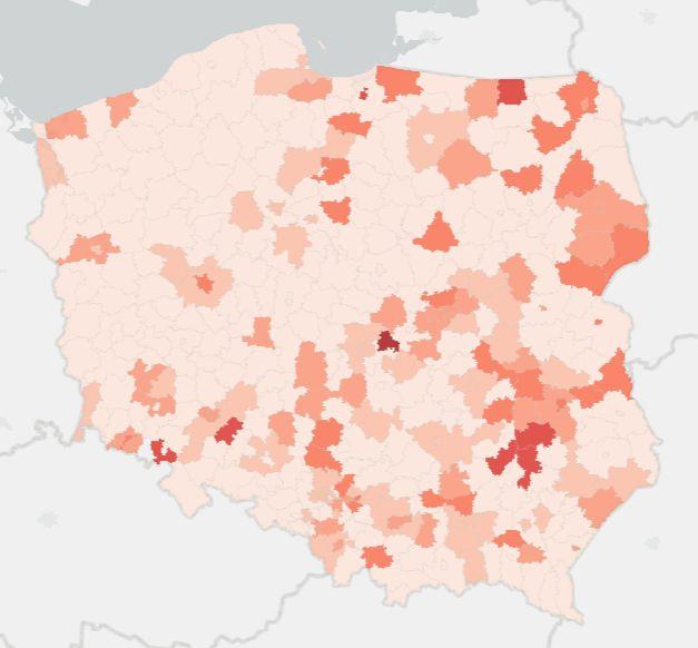 Koronawirus - statystyka - powiat kamiennogórski - 19.4.2022. 