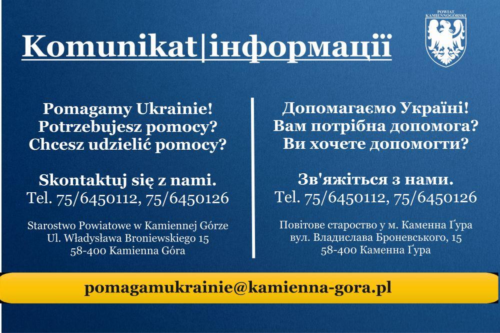 Pomagamy Ukrainie - powiat kamiennogórski