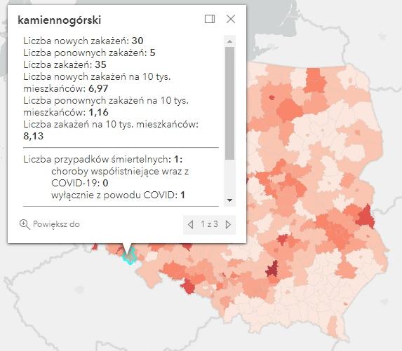 Koronawirus - statystyka - powiat kamiennogórski - 11.2.2022. 