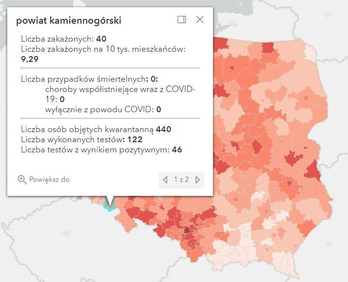 Koronawirus - statystyka - powiat kamiennogórski - 5.2.2022. 