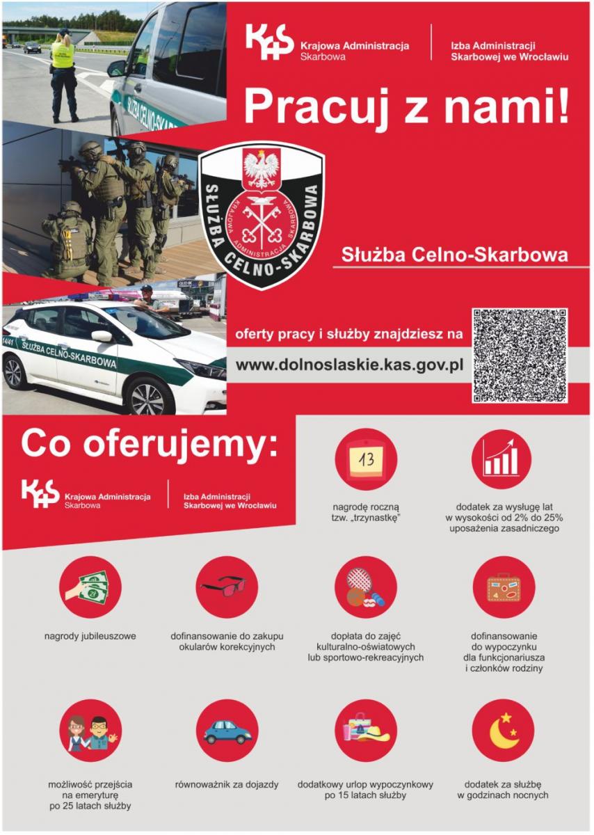 Dolnośląska KAS zaprasza kandydatów zainteresowanych wstąpieniem w szeregi funkcjonariuszy Służby Celno-Skarbowej