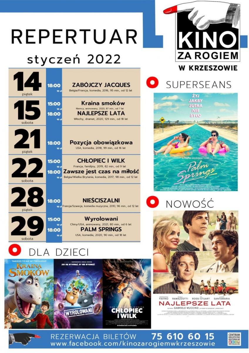 Kino za Rogiem zaprasza - styczeń 2022