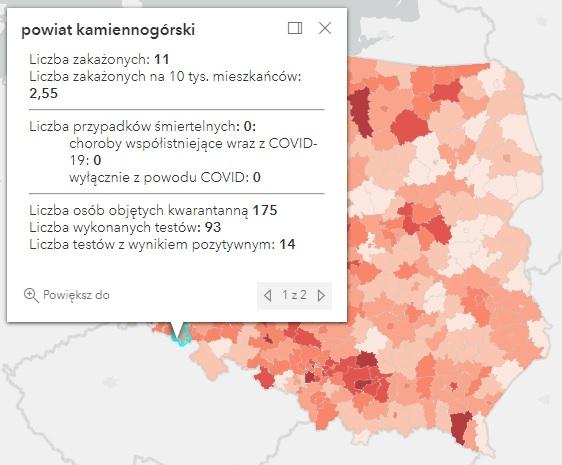 Koronawirus - statystyka - powiat kamiennogórski - 31.12.2021. 