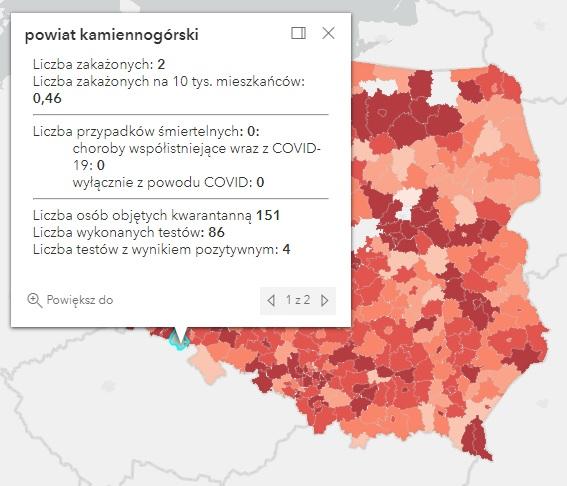 Koronawirus - statystyka - powiat kamiennogórski - 28.12.2021. 