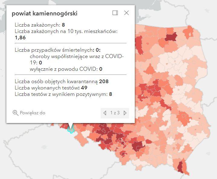 Koronawirus - statystyka - powiat kamiennogórski - 24.12.2021. 