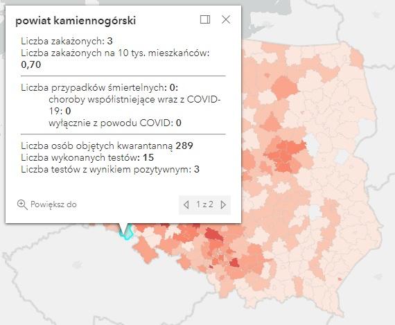 Koronawirus - statystyka - powiat kamiennogórski - 20.12.2021. 