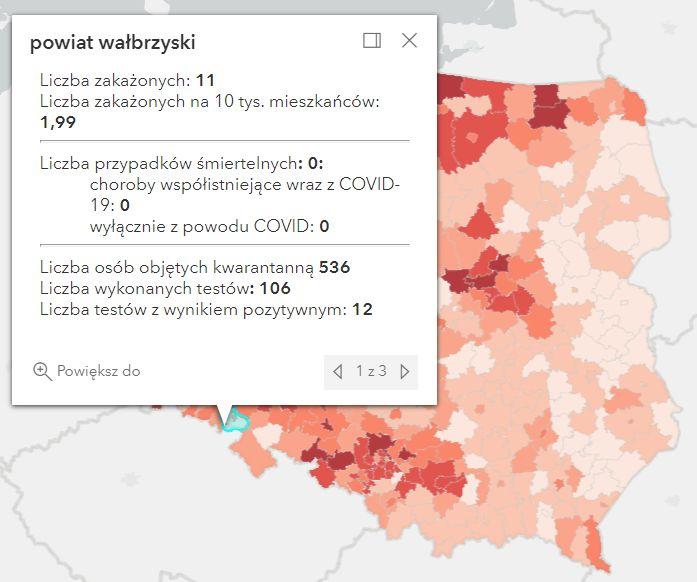 Koronawirus - statystyka - powiat kamiennogórski - 18.12.2021. 