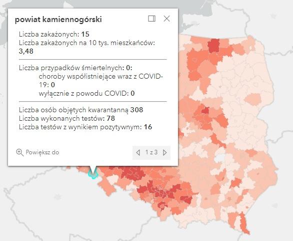 Koronawirus - statystyka - powiat kamiennogórski - 17.12.2021. 