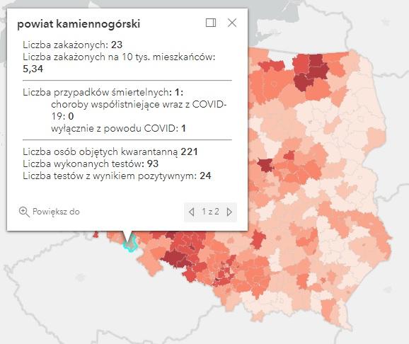 Koronawirus - statystyka - powiat kamiennogórski - 16.12.2021. 