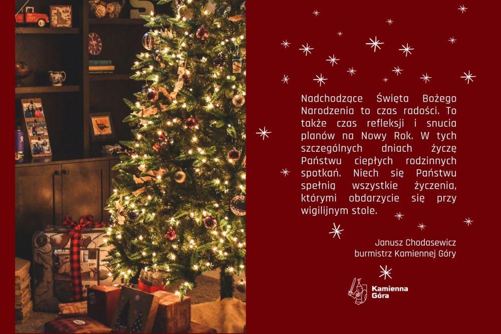 Życzenia świąteczne burmistrza Kamiennej Góry dla mieszkańców