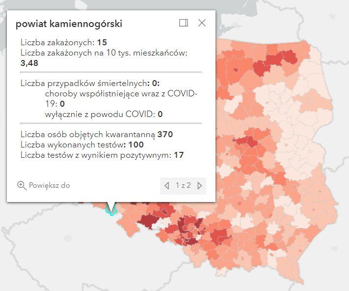 Koronawirus - statystyka - powiat kamiennogórski - 11.12.2021. 