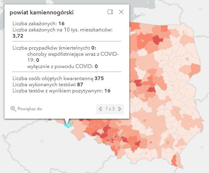 Koronawirus - statystyka - powiat kamiennogórski - 10.12.2021. 