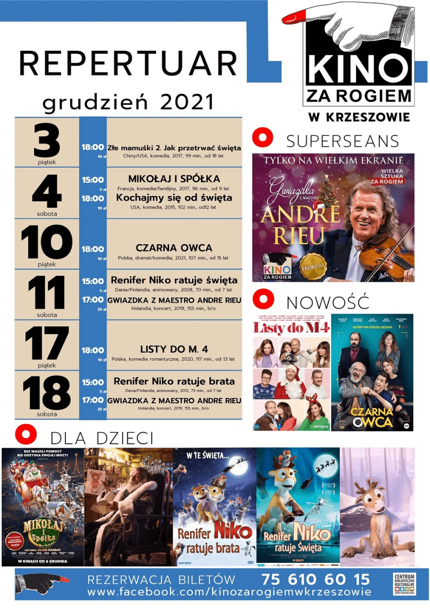 Kino za Rogiem zaprasza - grudzień 2021