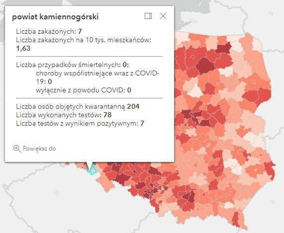Koronawirus - statystyka - powiat kamiennogórski - 2.12.2021. 