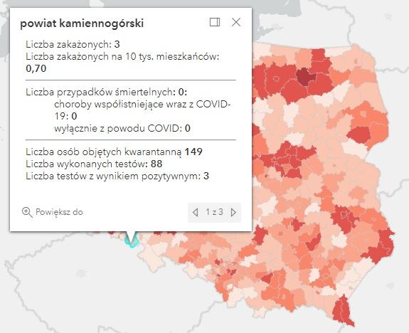 Koronawirus - statystyka - powiat kamiennogórski - 30.11.2021. 