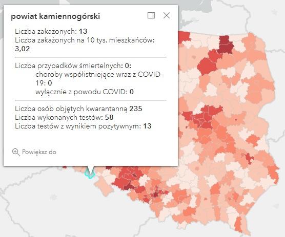 Koronawirus - statystyka - powiat kamiennogórski - 26.11.2021. 