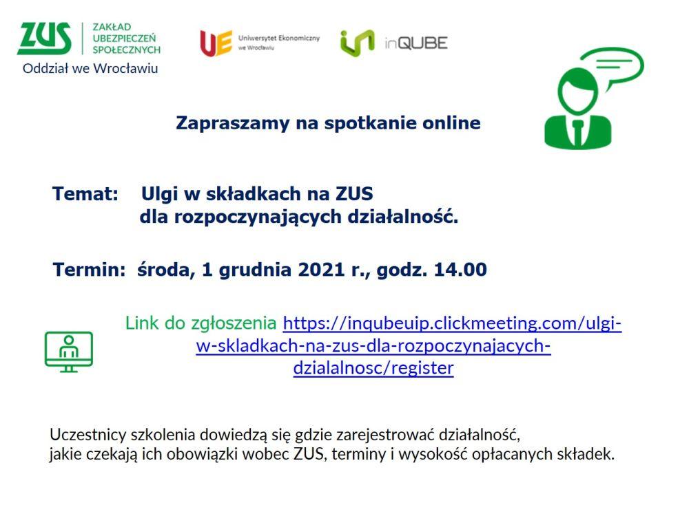 ZUS zaprasza na bezpłatne webinarium