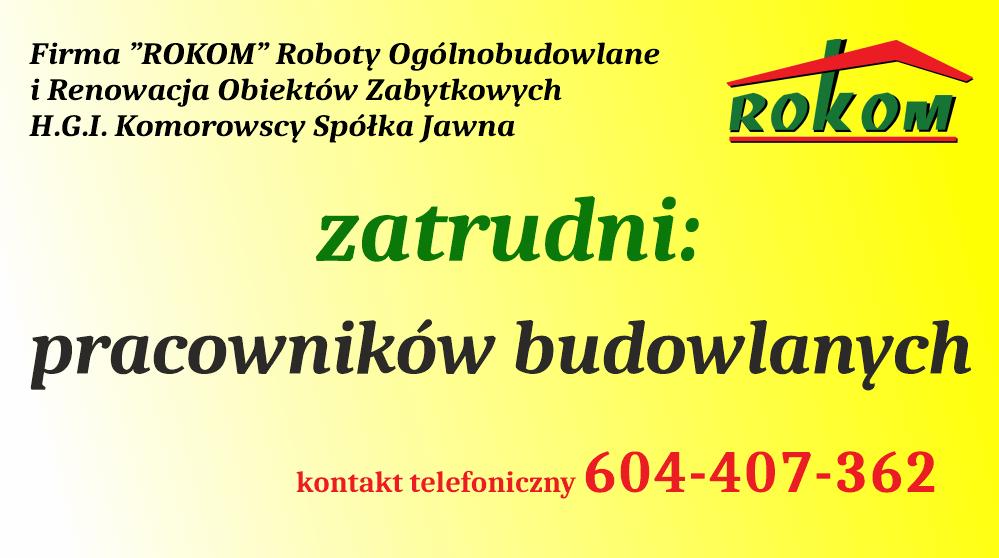 Oferta pracy - pracownicy budowlani