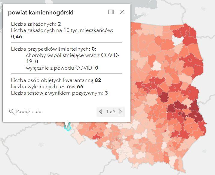 Koronawirus - statystyka - powiat kamiennogórski - 11.11.2021. 