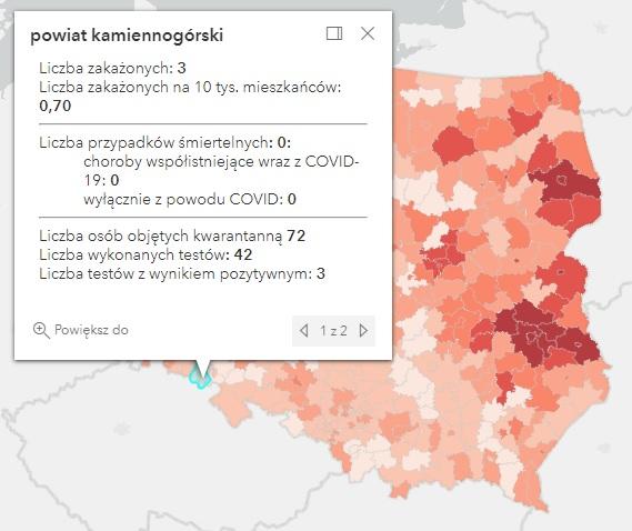 Koronawirus - statystyka - powiat kamiennogórski - 5.11.2021. 