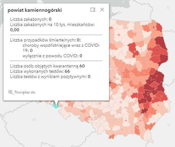 Koronawirus - statystyka - powiat kamiennogórski - 7.10.2021. 