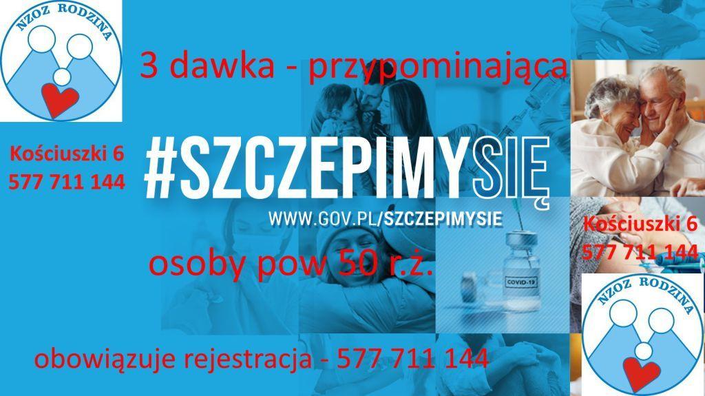 Szczepienia trzecią, przypominającą, dawką w Rodzinie