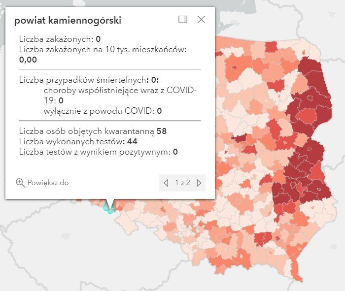Koronawirus - statystyka - powiat kamiennogórski - 29.9.2021. 