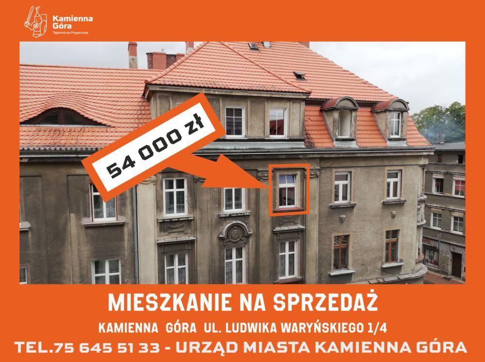 Ogłoszenie - przetarg lokal mieszkalny nr 4 ul. L. Waryńskiego 1
