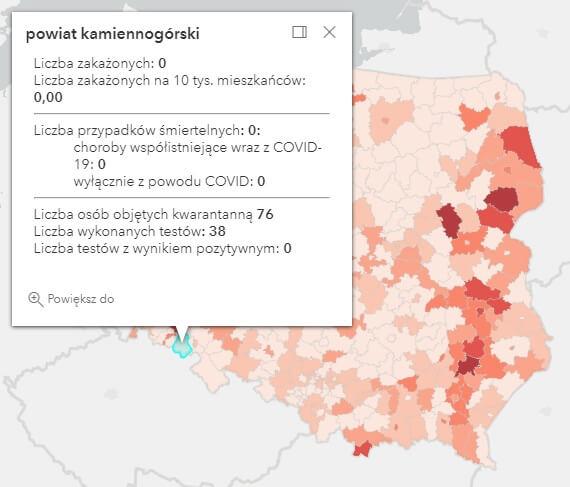 Koronawirus - statystyka - powiat kamiennogórski - 17.9.2021. 