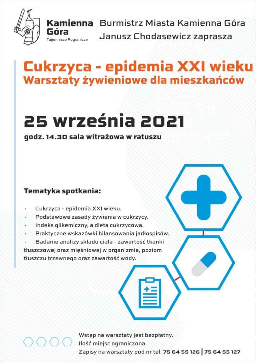 Burmistrz Janusz Chodasewicz zaprasza na warsztaty żywieniowe dla mieszkańców Kamiennej Góry