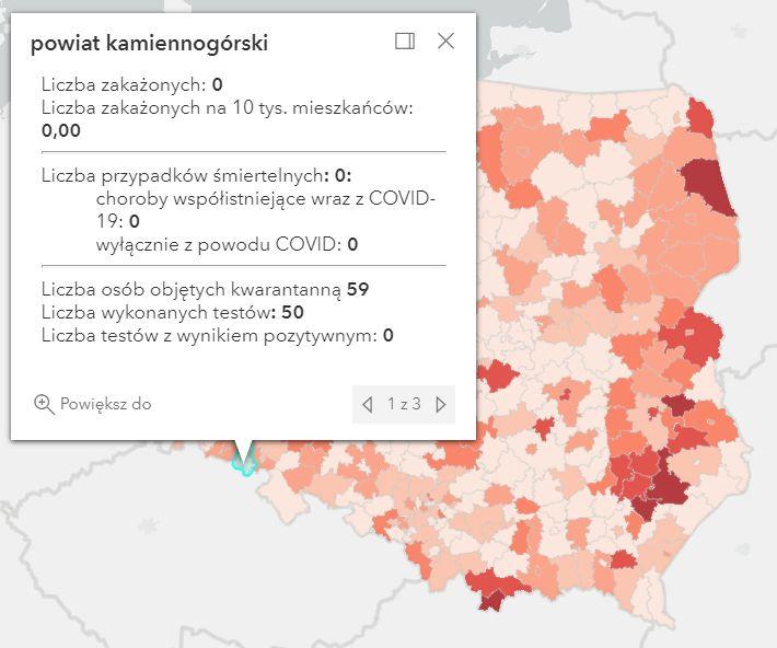 Koronawirus - statystyka - powiat kamiennogórski - 11.9.2021. 