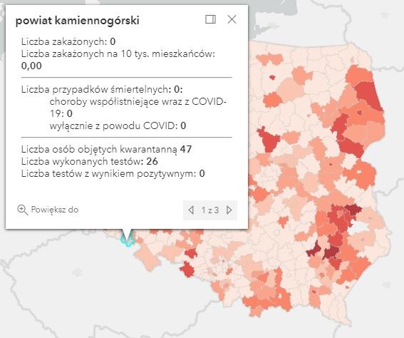 Koronawirus - statystyka - powiat kamiennogórski - 9.9.2021. 